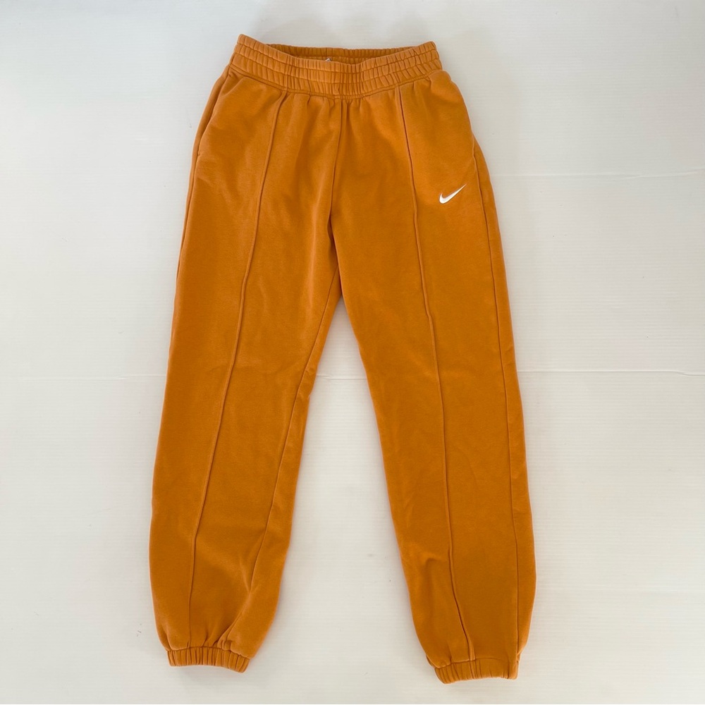 Nike Tech Fleece Orange Joggers Sweatpants - Picture 2 of 9
